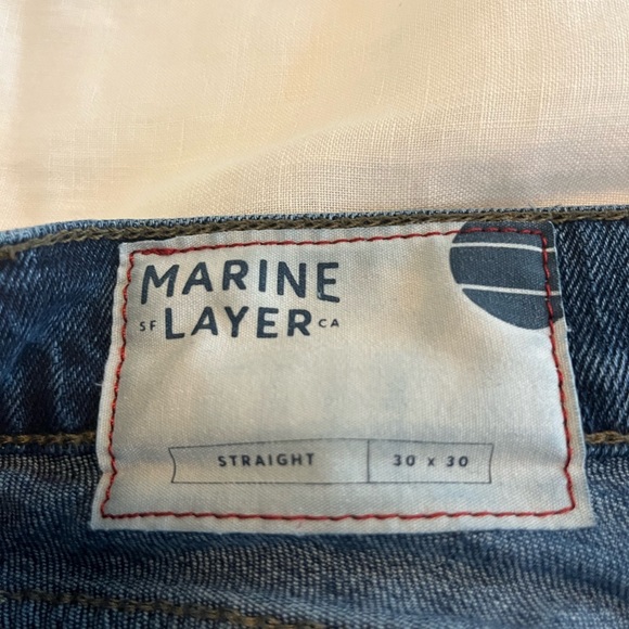 Marine layer indigo denim straight fit jeans 30x30 - Picture 4 of 8